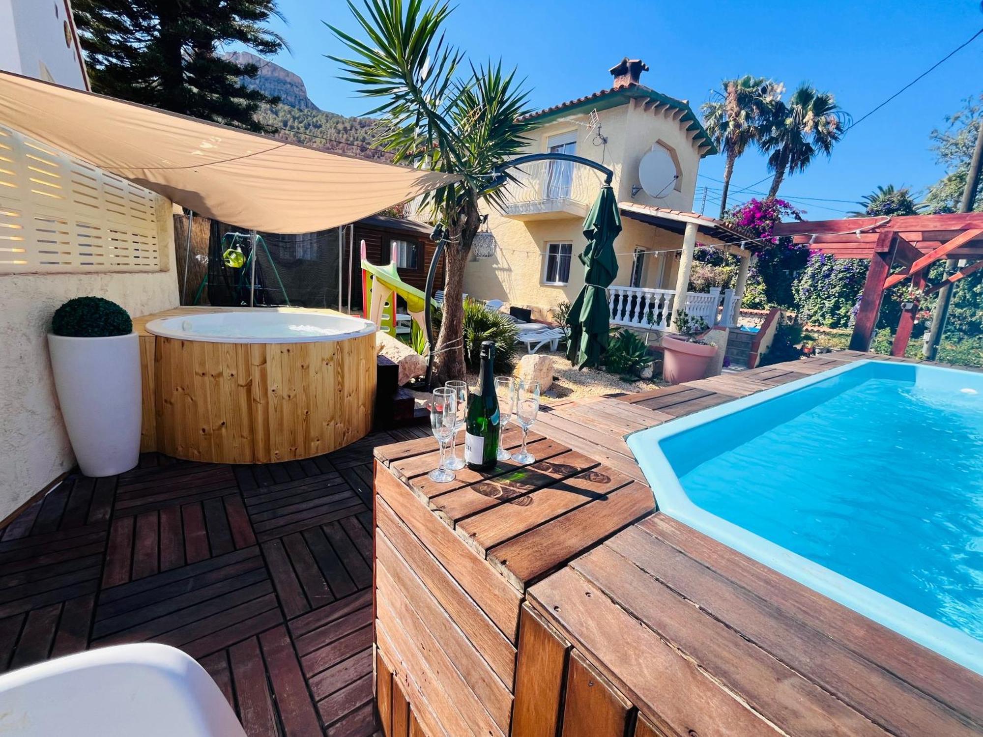 Calpe Chalet Privado Piscina A 5Min De La Playa Y Centro Jacuzzi Barbacoa Wifi Aire Eksteriør billede
